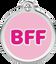 Placa identificativa Acero Inoxidable BFF Rosa Fuerte para perros, , large indicador imagen numero 1