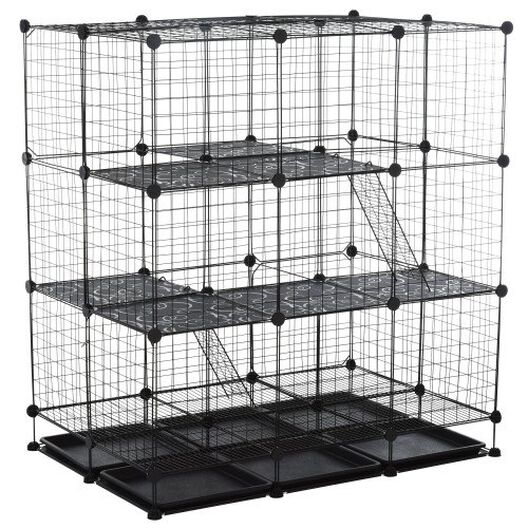 Jaula DIY PawHut para animales pequeños color Negro, , large image number null