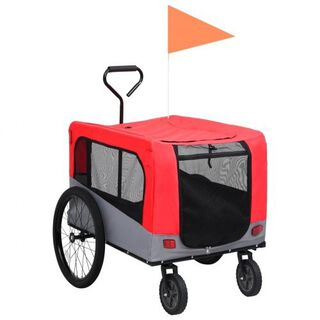 Remolque de bicicleta para mascotas color Rojo