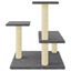 vidaXL Rascador para gatos con postes de sisal gris oscuro 61 cm, , large indicador imagen numero 3
