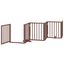 vidaXL Puerta para perros plegable 6 paneles madera álamo marrón 300cm, , large indicador imagen numero 9