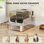 PawHut Arenero para Gatos Gris, , large indicador imagen numero 3