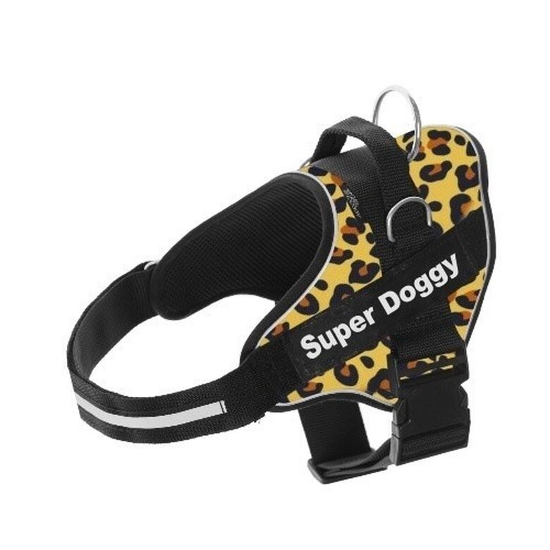 Arnés Super Doggy personalizado leopardo color Amarillo, , large image number null