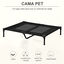PawHut Cama Elevada para Perros Gatos Portátil Cama para Mascotas con Zona de Malla Transpirable y Tela Oxford para Interior Exterior 92x76x18 cm Negro, , large indicador imagen numero 4