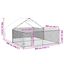 vidaXL Caseta perros exterior con corral 4x3x1,9 m acero galvanizado, , large indicador imagen numero 45
