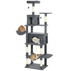 PawHut Árbol para Gatos Gris Oscuro
