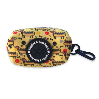Puppies y Pom Poms Porta Bolsas Salchicha Hot Dog para perros