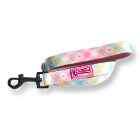 Puppies & Pom Poms Vichy Pastel Correa para perros