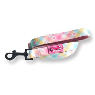 Puppies & Pom Poms Vichy Pastel Correa para perros