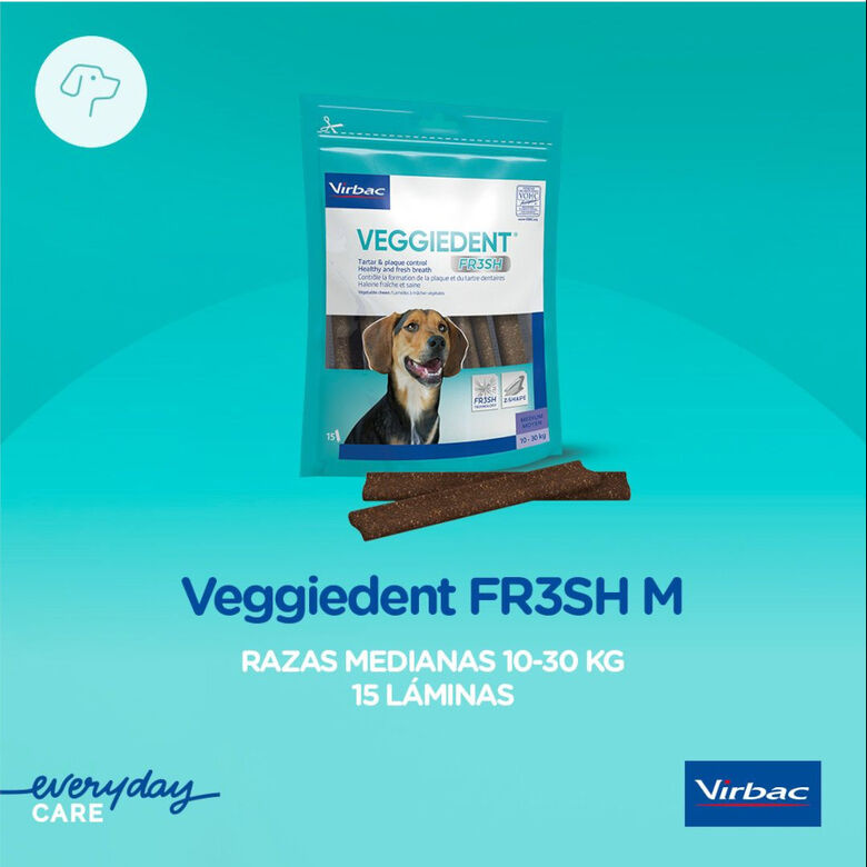 Virbac Snacks Dentales Veggiedent Fresh para perros de raza mediana thumbnail