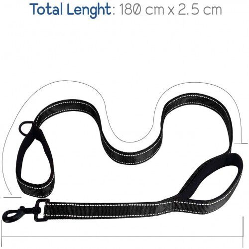 Edipets correa alta resistencia negra para perros, , large Imagen numero 4