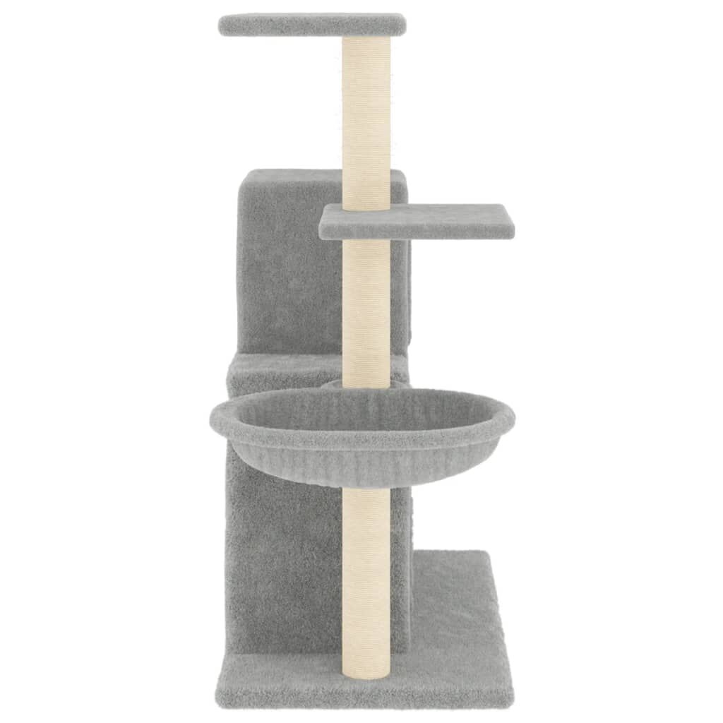 vidaXL Rascador para gatos con postes de sisal gris claro 83 cm, , large Imagen numero 3