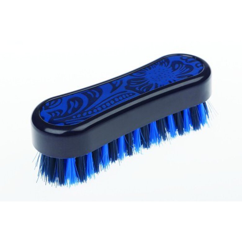 Cepillo suave de piel Roma para caballos color Azul, , large image number null