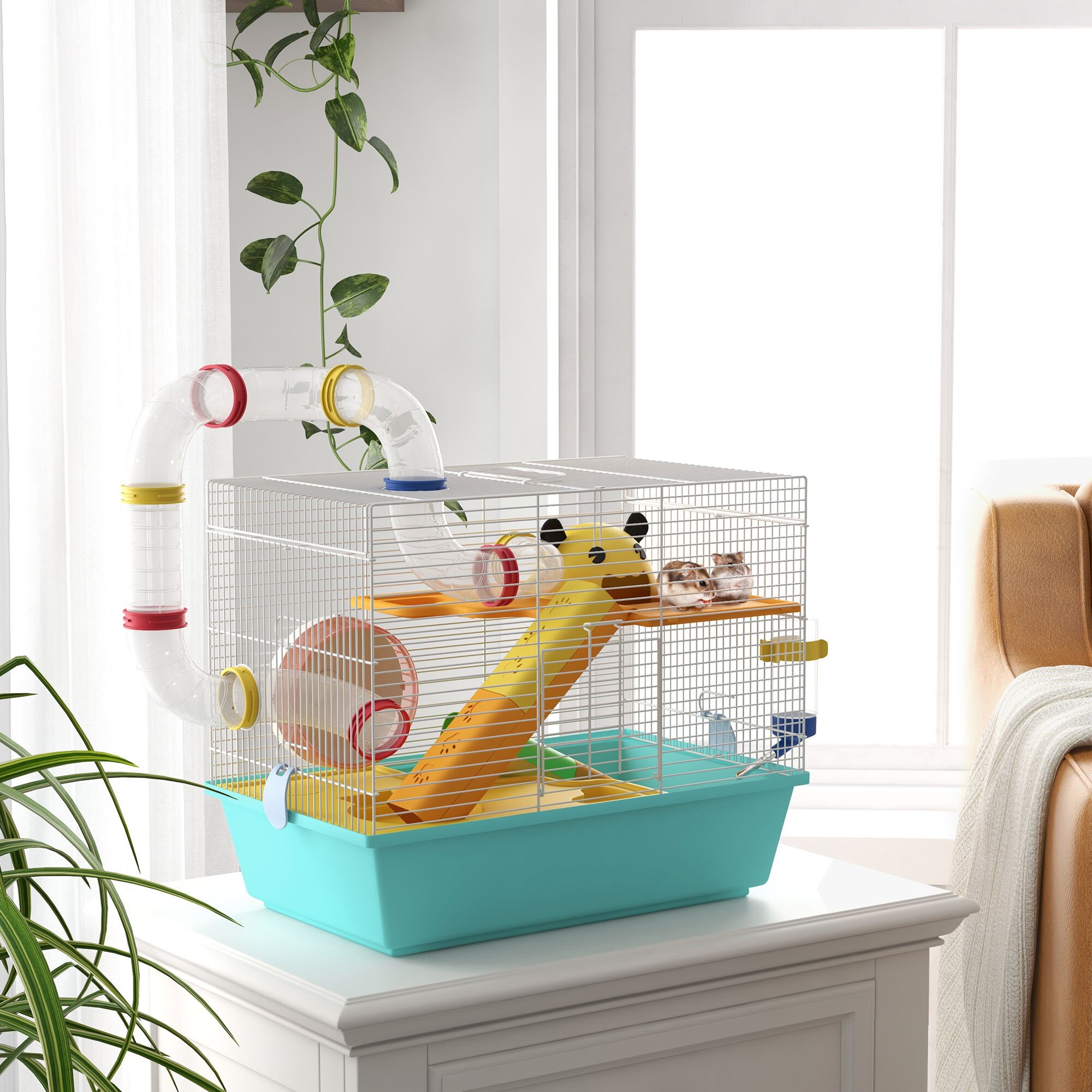 PawHut Jaula con Túnel Plataforma para hámsters thumbnail
