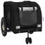 vidaXL Remolque de bicicleta mascotas hierro tela Oxford negro, , large indicador imagen numero 4