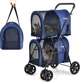 Costway Carrito Plegable Multifuncional  para perros y gatos