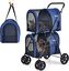COSTWAY Carrito para Perros y Gatos Multifuncional 4 en 1, Cochecito para Mascotas de Doble Nivel, Carrito Plegable, , large indicador imagen numero 1