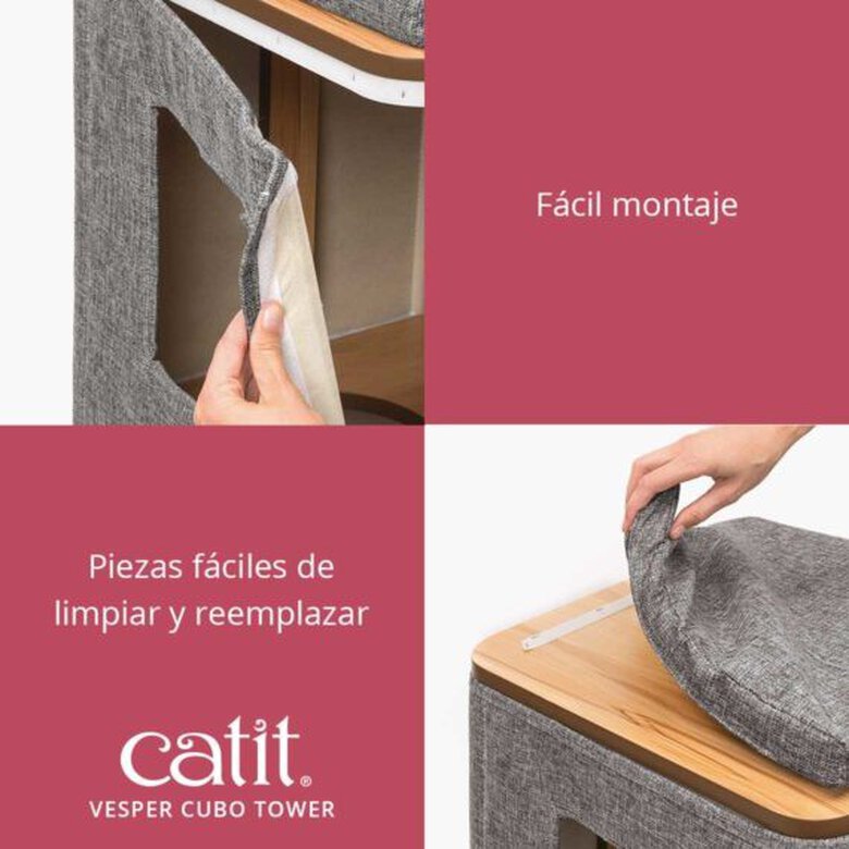 Rascador Cubo Tower color Gris, , large image number null