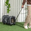 PawHut 4 en 1 Transportadora para Mascotas con Ruedas Carrito para Mascotas Bolsa de Transporte para Perros Gatos con Asa Telescópica de Aluminio 50x31x37 cm Gris, , large indicador imagen numero 2