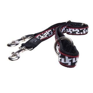 Correa doble modelo Armed Resposne para perros color Negro Hounddog