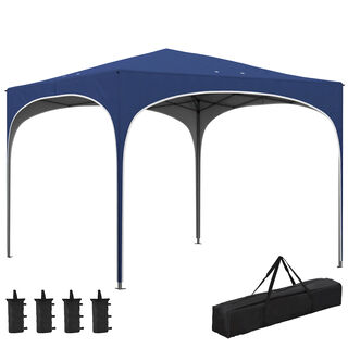 Outsunny Carpa Plegable azul para jardin