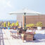 Outsunny Sombrilla de Jardín Ø230x216 cm Parasol de Terraza con Apertura Manual Ángulo Ajustable e Impermeable para Balcón Piscina Crema, , large indicador imagen numero 2