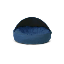 Gauty Cama Redonda  Tela de sarga  Azul para Perros y Gatos