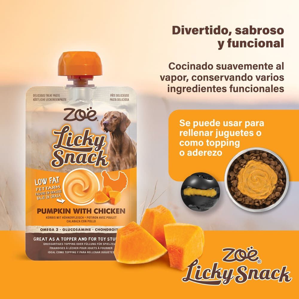 Zo&euml; Licky Snack, Calabaza & Pollo, 85g, , large Imagen numero 3