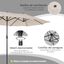 Outsunny Conjunto de Sombrilla Doble y 2 Tumbonas Plegables en Forma de S para Piscina Patio Jardín Terraza 4,55x2,65x2,38 m 165x61x63 cm Beige y Negro, , large indicador imagen numero 5