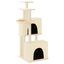 vidaXL Rascador para gatos con postes de sisal color crema 122 cm, , large indicador imagen numero 1