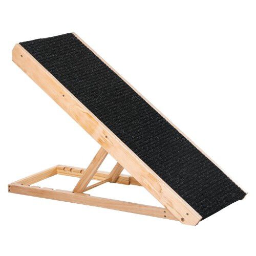 PawHut Rampa Plegable de Madera para perros y gatos