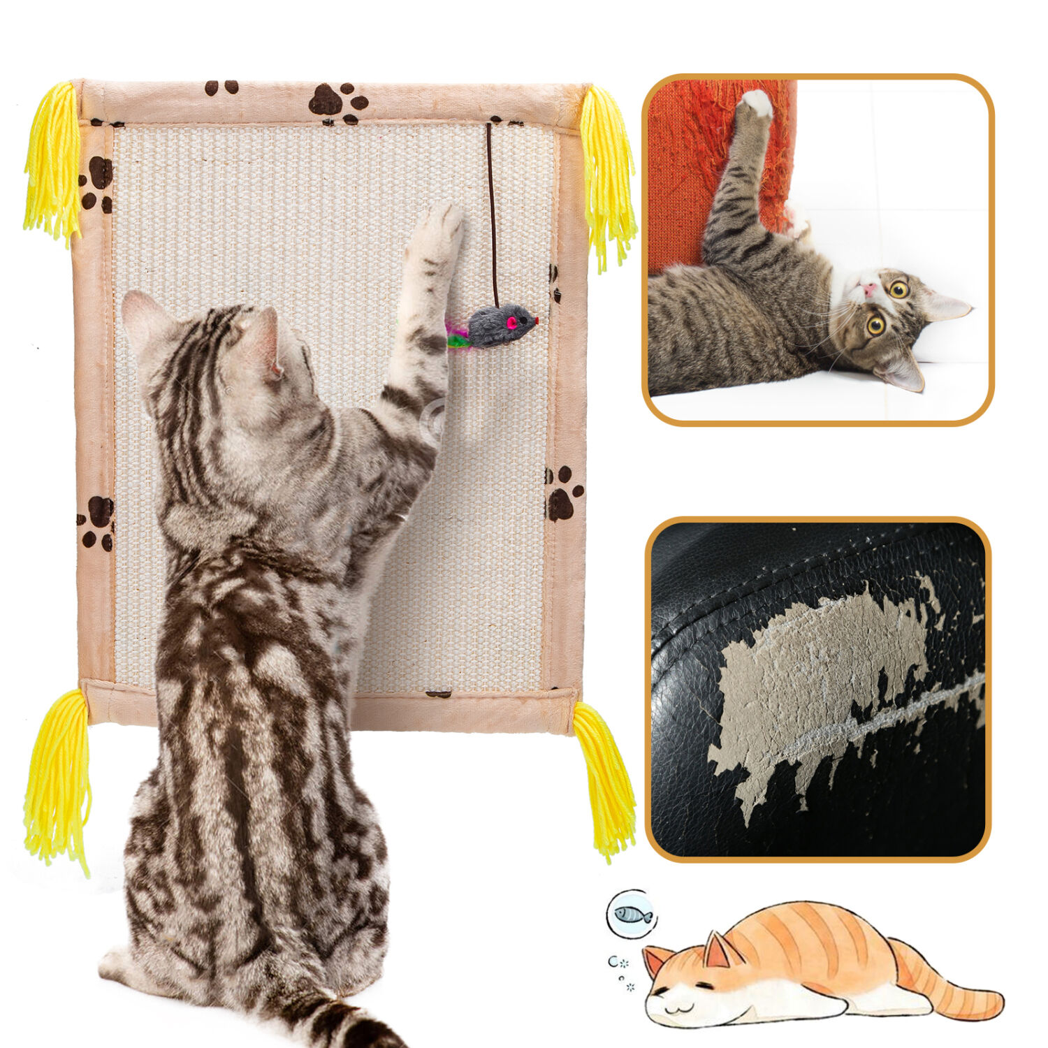 Nobleza Alfombra Rascador de sisal para Gatos thumbnail