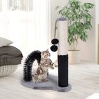 Columna de arañazos PawHut para gato color Blanco/Gris, , large image number null