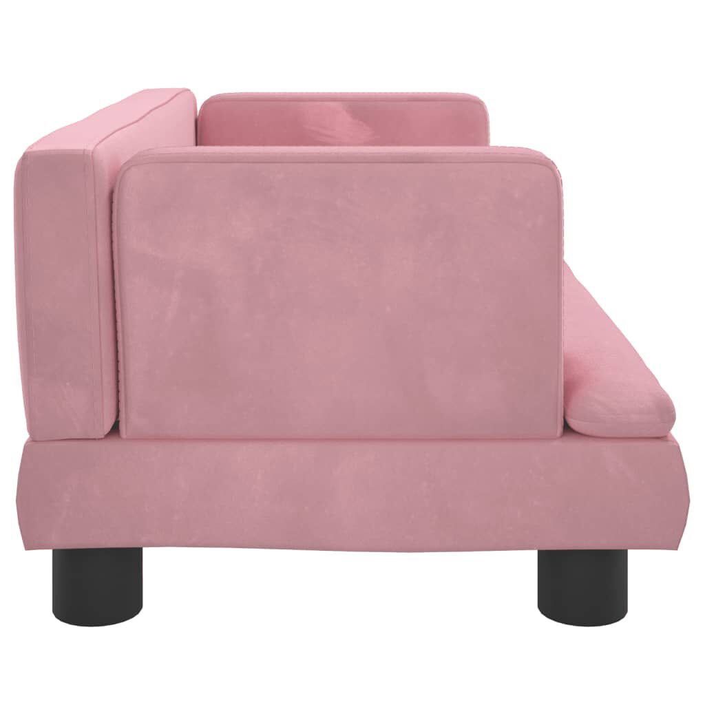 vidaXL Cama para perros de terciopelo rosa 80x45x30 cm, , large Imagen numero 8