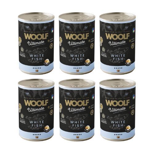 Woolf comida húmeda de pescado blanco para perros thumbnail