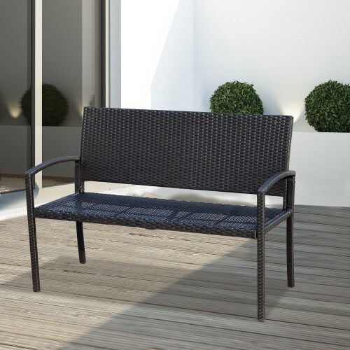 Banco de jardin Outsunny 2 Plazas color Acero, , large Imagen numero 1