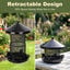 Nobleza Comedero Pajaros Exterior Metal, Alimentador Colgante Aves Silvestres con 4 Puertos y Copas de Agua, Estructura Retr&aacute;ctil Anti-Ardillas para Jard&iacute;n, 1.44 L, Negro, , large indicador imagen numero 2
