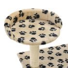 Rascador con poste de sisal color Beige Huellas, , large image number null