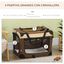 PawHut Transportín Mochila para Perros y Gatos Bolsa de Transporte para Mascotas Plegable con Cojín Suave y 2 Correas del Hombro para Coche Avión Viaje 60x41x41 cm Marrón, , large indicador imagen numero 14