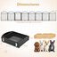 COSTWAY Parque para Perros de 8 Paneles con Puerta de Seguridad con Estructura Met&aacute;lica, Corral para Perros Peque&ntilde;os y Medianos, Corralito para Perros Plegable para Interior Exterior, Negro, , large indicador imagen numero 3