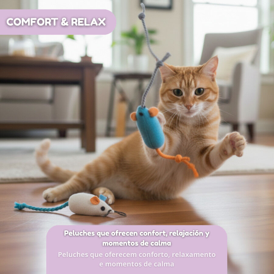 Tootoy! Rat&oacute;n de Tela Colores Variados para gatos, , large Imagen numero 5