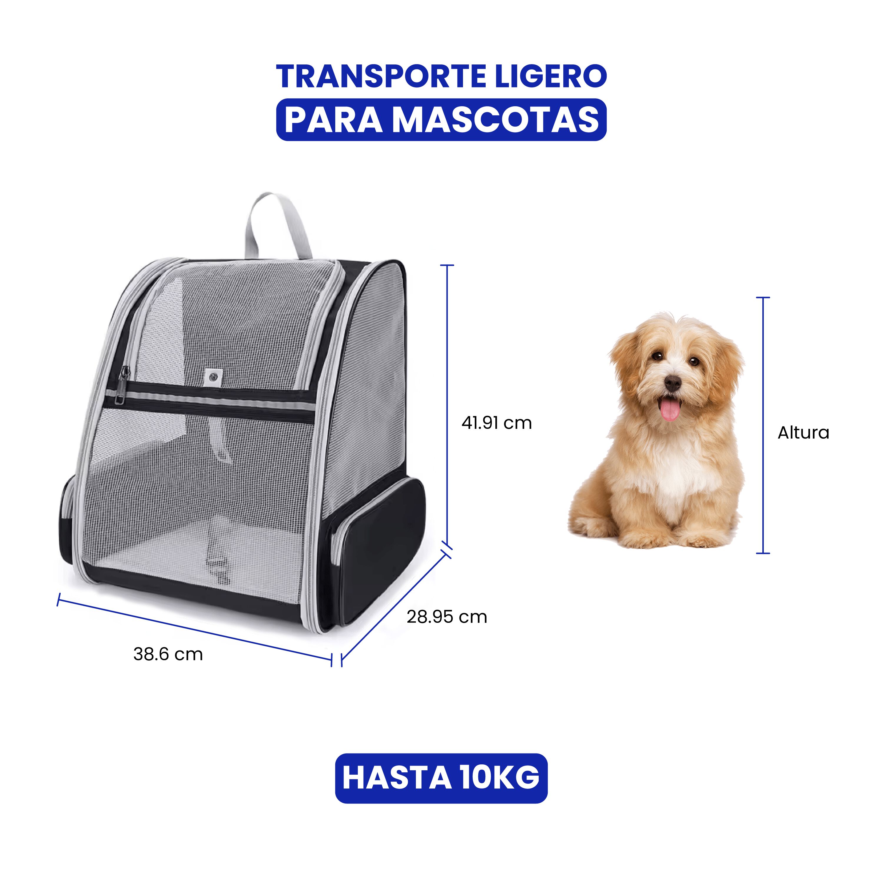 Mochila Transportin para viajar con perros y gatos menos de 10Kg Tiendanimal