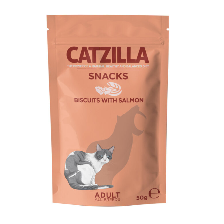 Catzilla Galletas Piccolinis de Salmón y Catnip para gatos, , large image number null