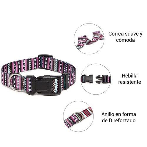 Collar étnico para perro color Morado thumbnail