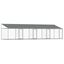 vidaXL Jaula de perros techo y puertas acero galvanizado gris 12x2x2 m, , large indicador imagen numero 5