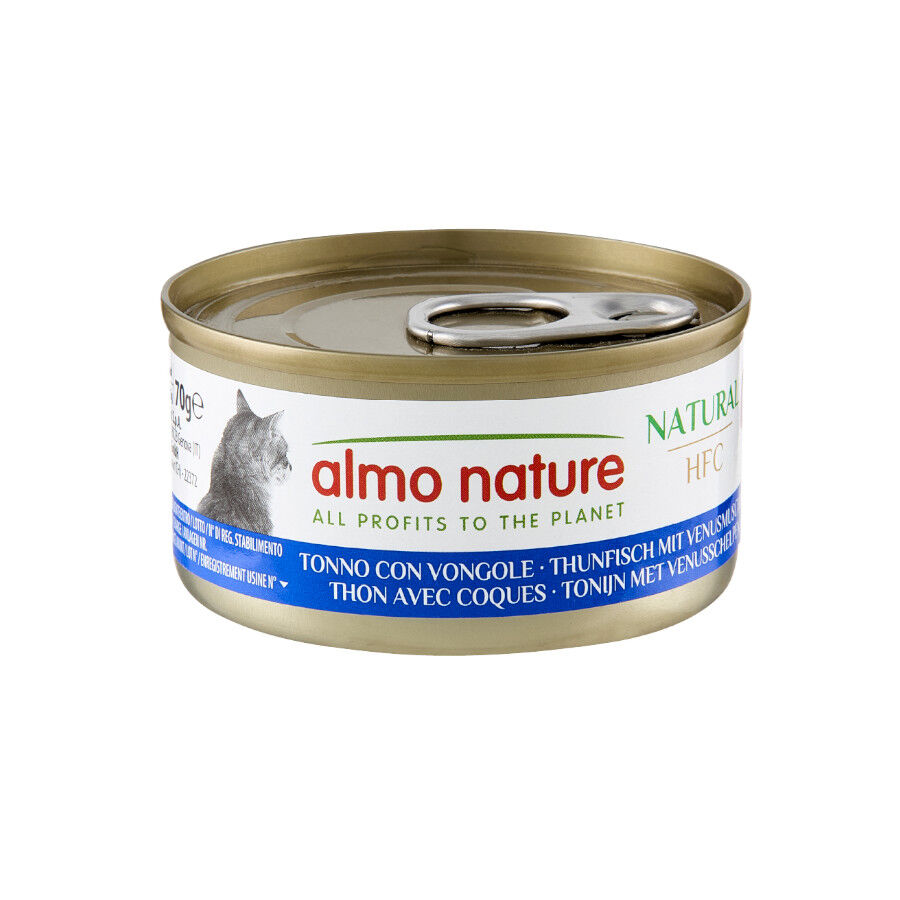 70 g Almo Nature HFC Natural At&uacute;n y Almejas lata para gatos , , large Imagen numero 1