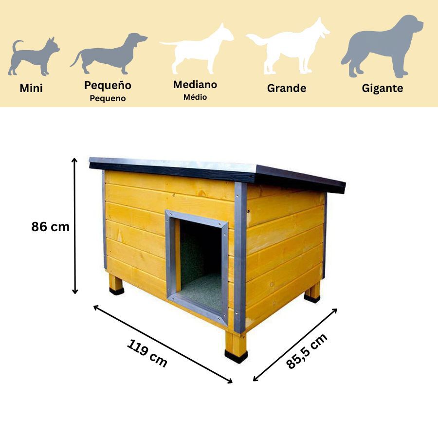 TK-Pet Nevada Caseta de Madera Amarilla para perros, , large Imagen numero 3