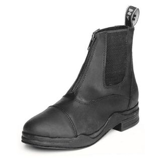 Botas de piel y cremallera para mujer color Negro