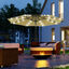 Outsunny Sombrilla de Jardín Ø268x238 cm Parasol de Terraza con 24 Luces LED Solar Mecanismo de Inclinación Manivela y Poste Desmontable de Metal para Piscina Patio Marrón, , large indicador imagen numero 2
