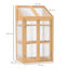 Outsunny Invernadero de Madera con Paneles de Policarbonato Invernadero de Jardín Vivero Casero con Tapa Abatible 2 Puertas y 3 Estantes para Cultivo Plantas Flores Terraza Patio 70x50x120 cm Natural, , large indicador imagen numero 3